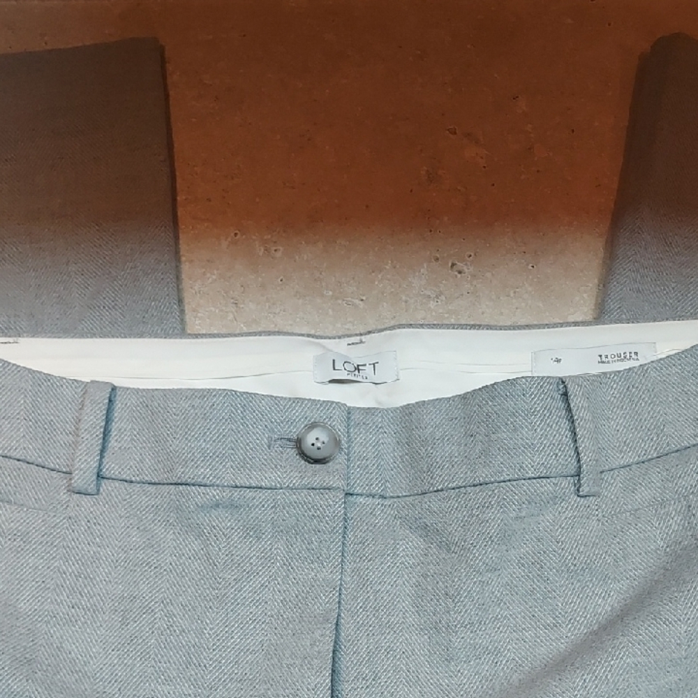 LOFT Light Gray Women's Flat Front Dress Pant